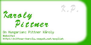 karoly pittner business card