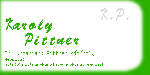 karoly pittner business card